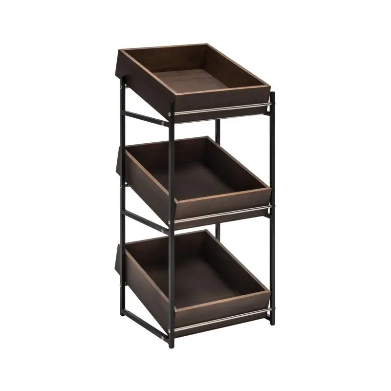 Elegant Display Dolomiti Wood gn 1/2 3 Levels + 3 Wooden Boxes
