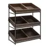 Elegant Display Dolomiti Wood Rack gn 1/1 3 Levels + 6 Wooden Boxes Included