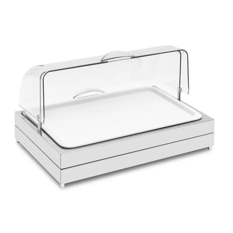 Elegant Fantasy Inox Service Tray - Porcelain - Cool - Roll Top Cover Elegant Fantasy Inox Service Tray - Porcelain - Cool - Roll Top Cover