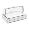 Elegant Fantasy Inox Service Tray - Porcelain - Cool - Roll Top Cover
