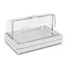 Elegant Fantasy Inox Service Tray - Stainless Steel - Cool - Roll Top Cover