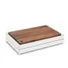 Elegant Fantasy Inox Service Tray - Wood