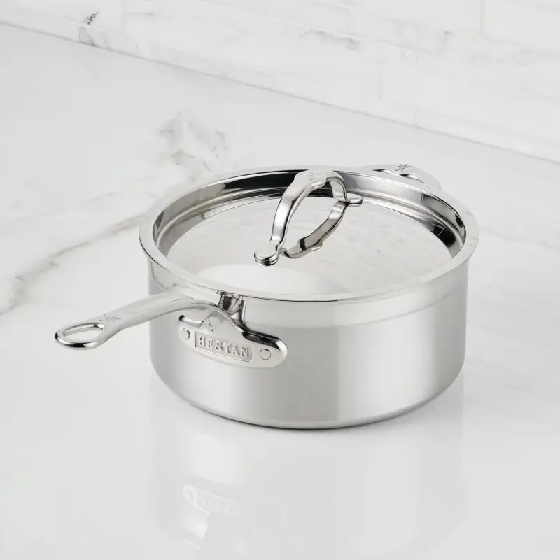 Hestan 4.0qt Covered Saucepan w/helper handle (22cm) - Set of 2 Hestan 4.0qt Covered Saucepan w/helper handle (22cm) - Set of 2