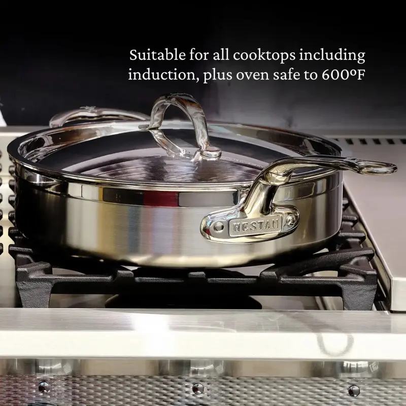 Hestan 5.0qt Covered Sauté Pan w/helper handle (30cm) - Set of 2