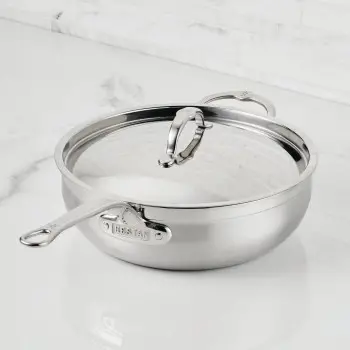 Hestan 5.0qt Covered Essential Pan w/helper handle (28cm) - Set of 2