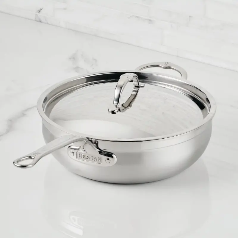 Hestan 5.0qt Covered Essential Pan w/helper handle (28cm) - Set of 2