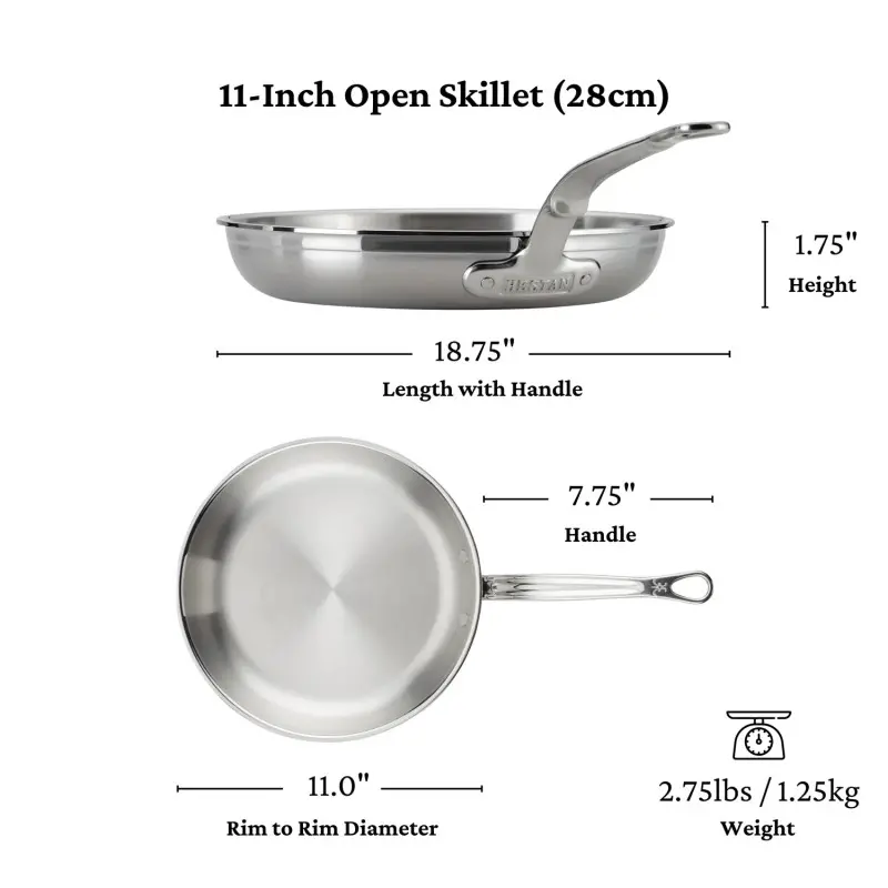Hestan 11" Open Skillet (28cm) - Set of 2 Hestan 11" Open Skillet (28cm) - Set of 2