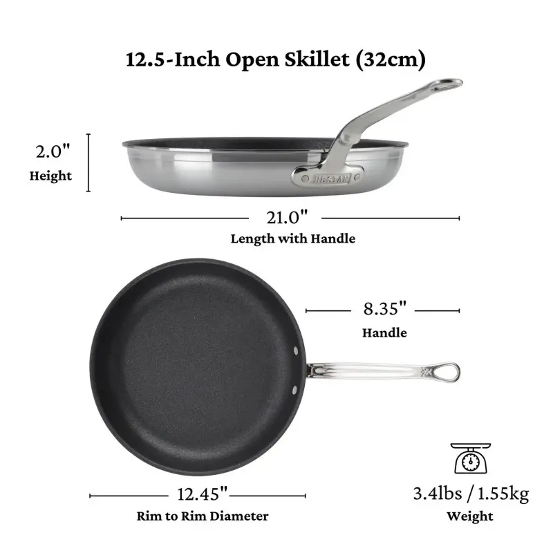 Hestan 12.5" Open Skillet with TITUM™ NS (32cm) - Set of 2 Hestan 12.5" Open Skillet with TITUM™ NS (32cm) - Set of 2