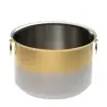 Designer Gold and Stainless Steel Bottega Champagne Bucket with Support 12 Flutes 22L