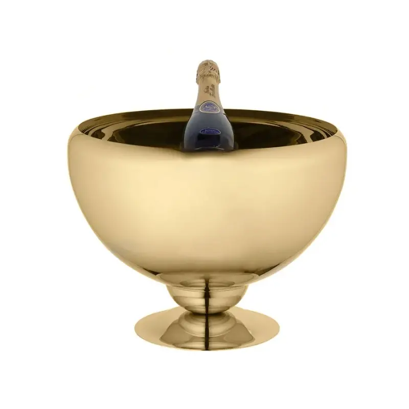 Designer Golden Plated Stainless Steel Positano Champagne Bucket 1.5L Designer Golden Plated Stainless Steel Positano Champagne Bucket 1.5L