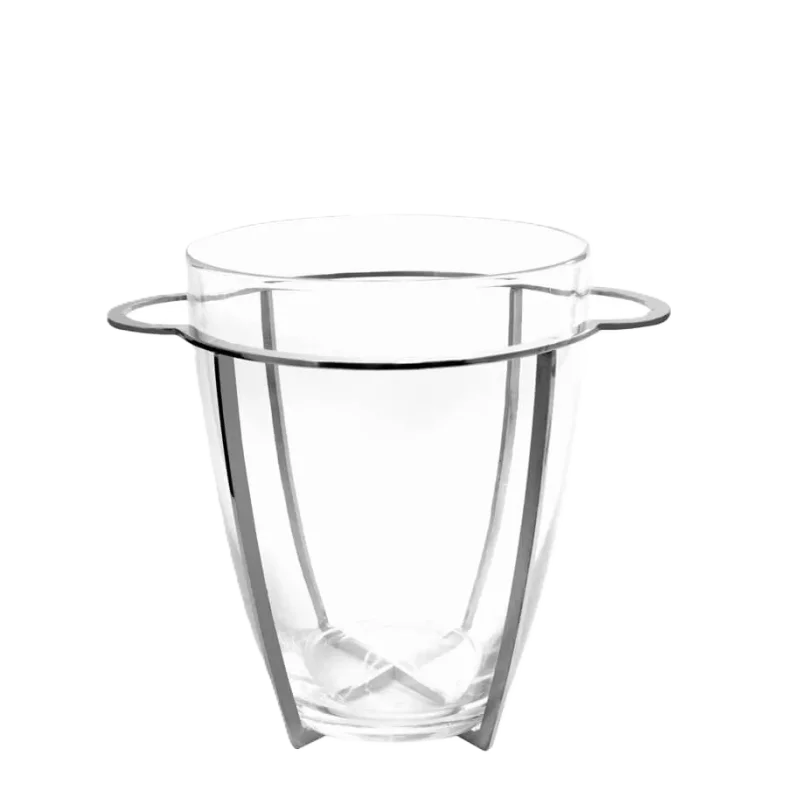 Designer Glass with Stainless Steel Del Garda Champagne Bucket 1.5L Designer Glass with Stainless Steel Del Garda Champagne Bucket 1.5L