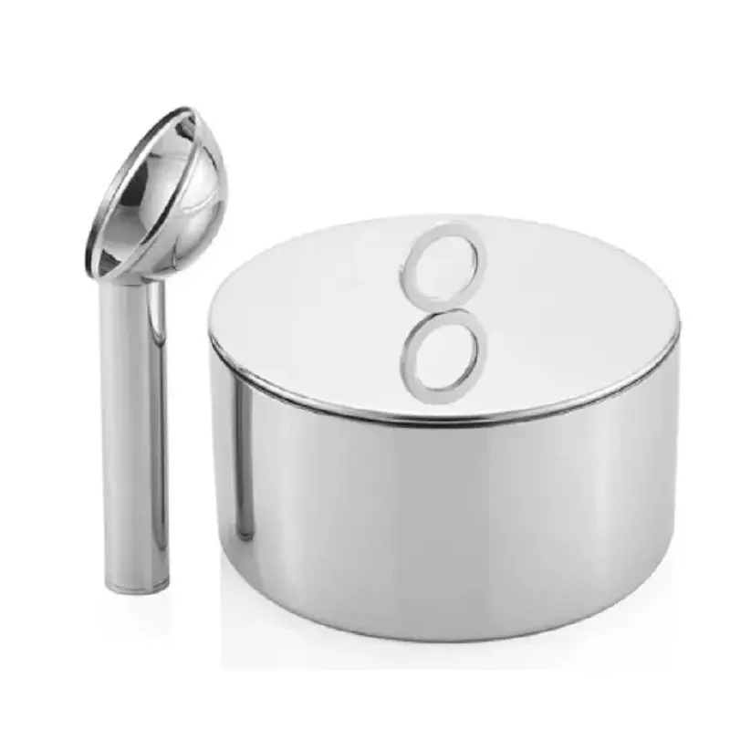 Designer Stainless Steel Venezia Insulated Ice Cream Bucket with Spoon 2L