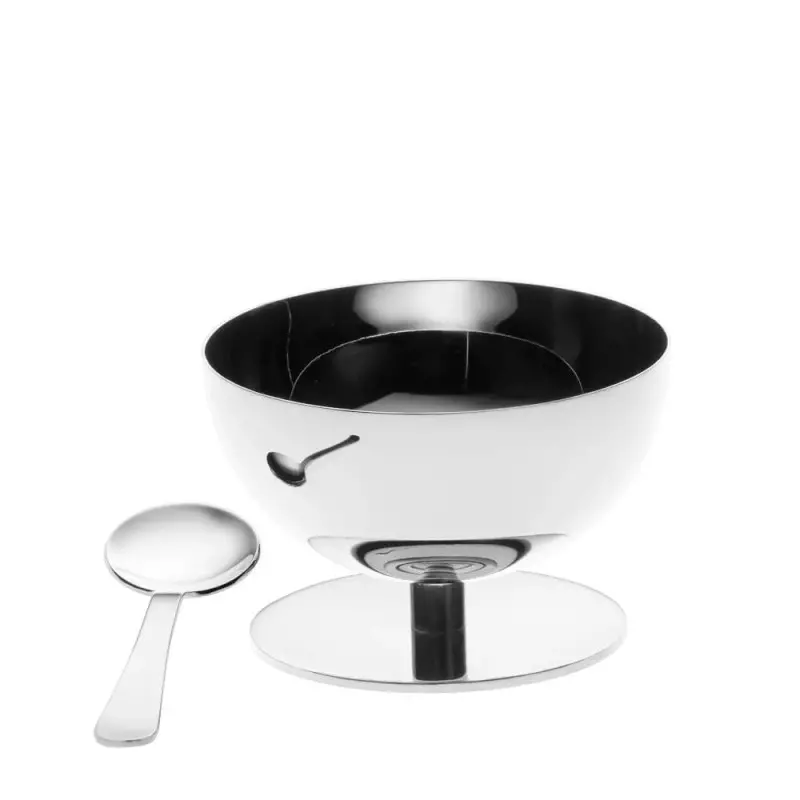 Designer Stainless Steel Leona Dessert Bowl with Spoon 250 mL Designer Stainless Steel Leona Dessert Bowl with Spoon 250 mL
