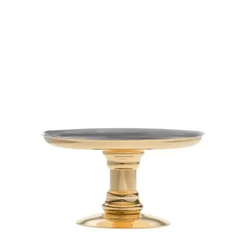 Designer Golden Plated Stainless Steel Lecci Serving Stand 16 cm