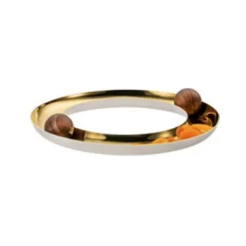 Designer Gold and Stainless Steel Atomos Appetizer Holder