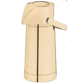 Designer Golden Plated Stainless Steel Pump Thermos with Ampoule 0.5L