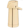 Designer Golden Plated Stainless Steel Pump Thermos with Ampoule 0.5L