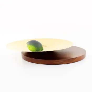 Designer Golden Plated Stainless Steel Fontana Imbuia Fruit Holder