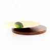 Designer Golden Plated Stainless Steel Fontana Imbuia Fruit Holder