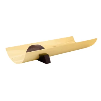 Designer Golden Plated Stainless Steel Fontana Imbuia Long Fruit Holder