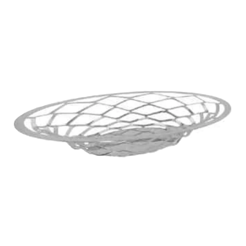 Designer Stainless Steel Diamante Large Oval Bread Basket / Fruit Holder