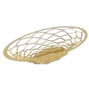 Designer Golden Plated Stainless Steel Diamante Medium Oval Bread Basket / Fruit Holder