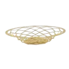 Designer Golden Plated Stainless Steel Diamante Small Oval Bread Basket / Fruit Holder