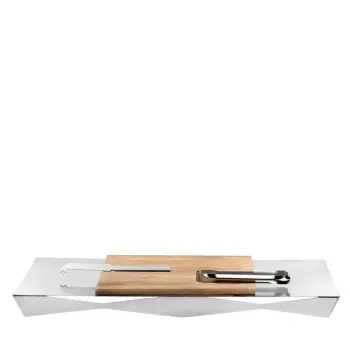 Designer Stainless Steel Origami Buffet Tray - 8 Pieces