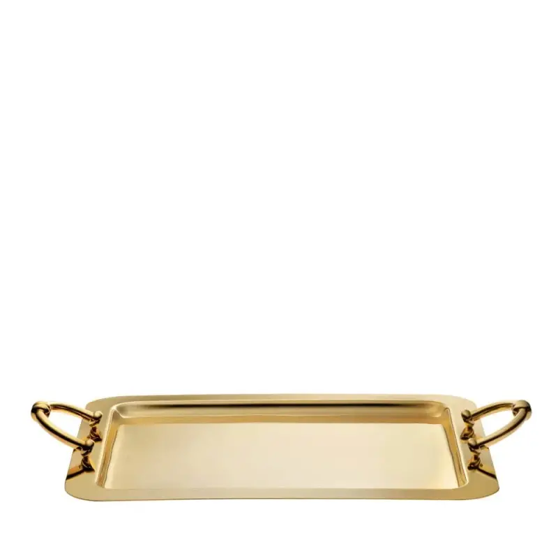 Designer Golden Plated Stainless Steel Ferrara Medium Tray Designer Golden Plated Stainless Steel Ferrara Medium Tray