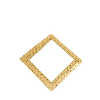 Designer Golden Plated Stainless Steel Sarezzo Napkin Ring / Place Markers Set 6 pcs.