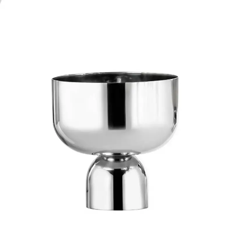 Designer Stainless Steel Boreal Medium Cachepot Designer Stainless Steel Boreal Medium Cachepot