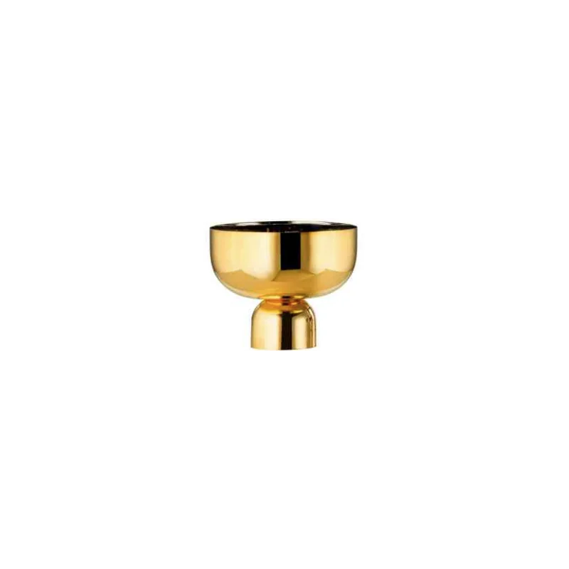 Designer Golden Plated Stainless Steel Boreal Large Cachepot Designer Golden Plated Stainless Steel Boreal Large Cachepot