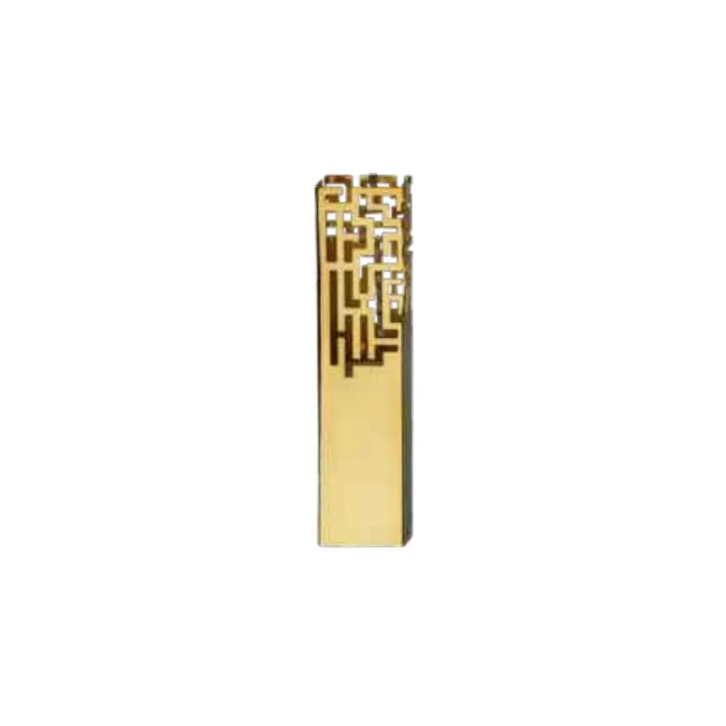 Designer Golden Plated Stainless Steel Labirinto Small Vase/Candlestick Designer Golden Plated Stainless Steel Labirinto Small Vase/Candlestick