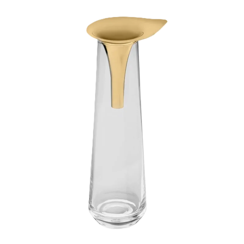 Designer Golden Plated Stainless Steel Leaf Large Vase Designer Golden Plated Stainless Steel Leaf Large Vase