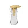 Designer Golden Plated Stainless Steel Leaf Medium Vase