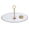 Designer Golden Plated Stainless Steel Venezia Plate 28 cm