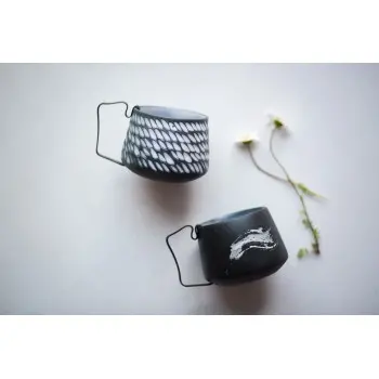 Handcrafted Elegant Medium Ceramic Cup - 7.5 cm Dia - 7.5 cm height - 320 ml - Case of 12