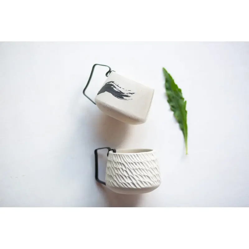 Handcrafted Elegant Medium Ceramic Cup - 7.5 cm Dia - 7.5 cm height - 320 ml - Case of 12