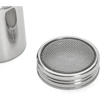 De Buyer Stainless Steel Sugar Dredger - Mesh - 7 cm dia x 13 cm - 17 oz