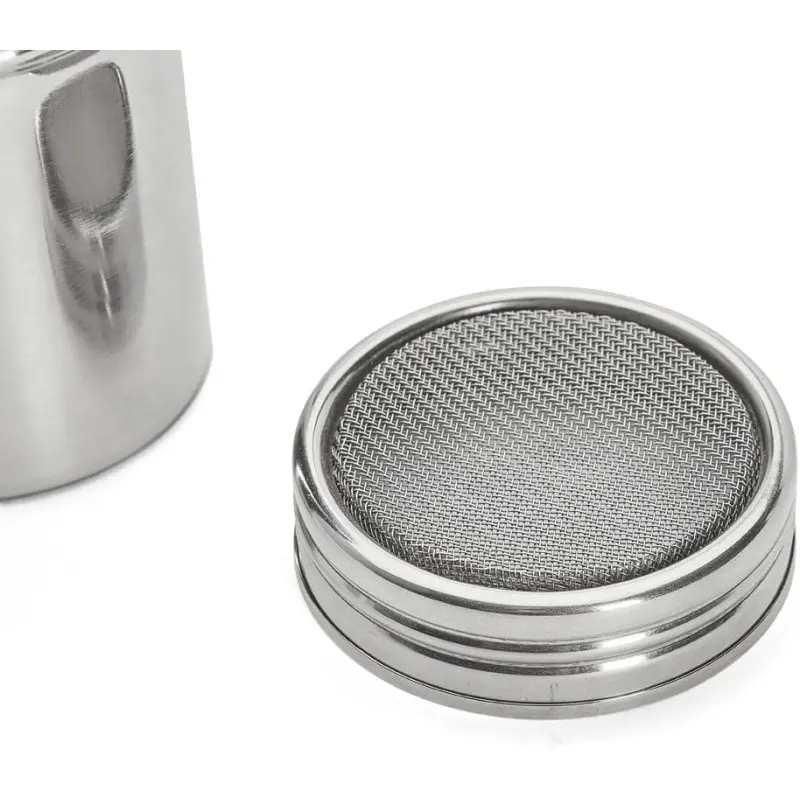 De Buyer Stainless Steel Sugar Dredger - Mesh - 7 cm dia x 13 cm - 17 oz