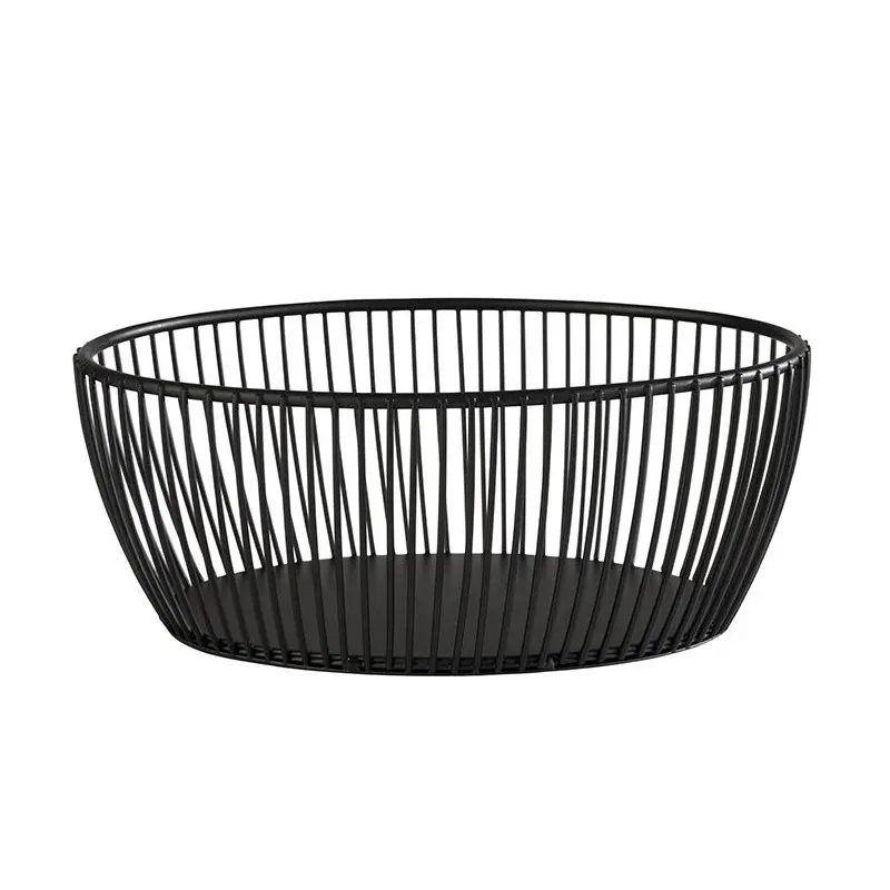 APS Basket 7-7/8" x 6" oval black metal stackable Svart APS Basket 7-7/8" x 6" oval black metal stackable Svart