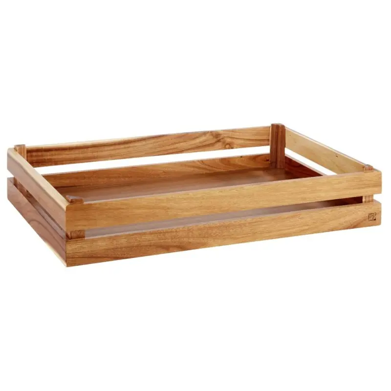 APS Superbox Foundation Gastronorm 1/1 21-7/8" x 13-7/8" x 4-1/4" acacia wood caramel APS Superbox Foundation Gastronorm 1/1 21-7/8" x 13-7/8" x 4-1/4" acacia wood caramel