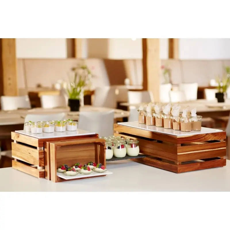 APS Superbox Foundation Gastronorm 1/1 21-7/8" x 13-7/8" x 4-1/4" acacia wood caramel APS Superbox Foundation Gastronorm 1/1 21-7/8" x 13-7/8" x 4-1/4" acacia wood caramel