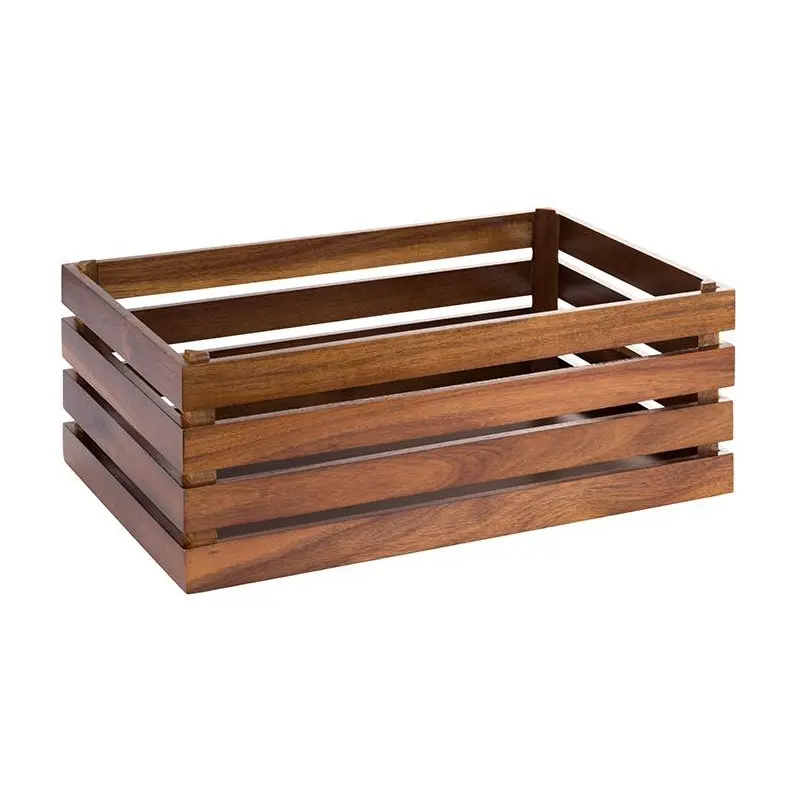 APS Superbox Tall Gastronorm 1/1 21-7/8" x 13-3/4" x 7-7/8" acacia wood brown APS Superbox Tall Gastronorm 1/1 21-7/8" x 13-3/4" x 7-7/8" acacia wood brown