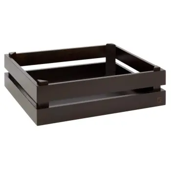 APS Superbox Foundation Gastronorm 1/2 13-7/8" x 11-1/2" x 4-1/4" acacia wood black