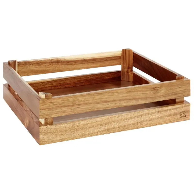 APS Superbox Foundation Gastronorm 1/2 13-7/8" x 11-1/2" x 4-1/4" acacia wood caramel APS Superbox Foundation Gastronorm 1/2 13-7/8" x 11-1/2" x 4-1/4" acacia wood caramel