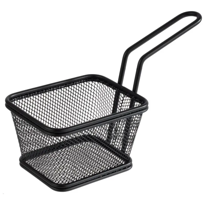APS Fry Basket 3-7/8" x 3-3/8" black matte stainless steel Snackholder APS Fry Basket 3-7/8" x 3-3/8" black matte stainless steel Snackholder
