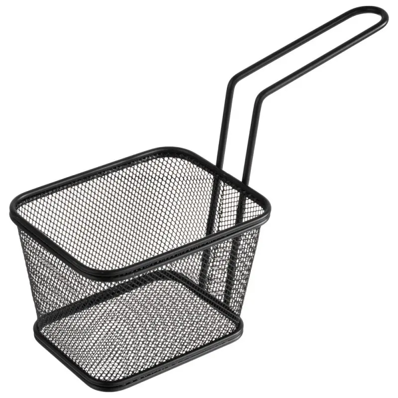 APS Fry Basket 5-1/8" x 4-1/8" black matte stainless steel Snackholder APS Fry Basket 5-1/8" x 4-1/8" black matte stainless steel Snackholder