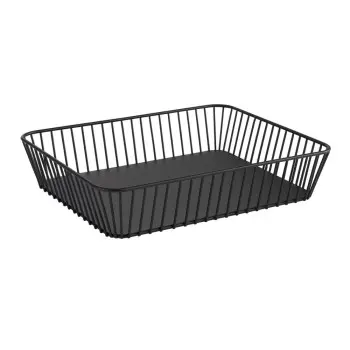 APS Basket Gastronorm 1/2 12-3/4" x 10-3/8" black metal rectangular Urban