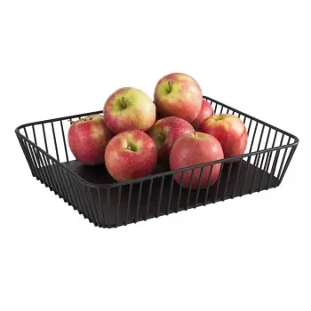 APS Basket Gastronorm 1/2 12-3/4" x 10-3/8" black metal rectangular Urban